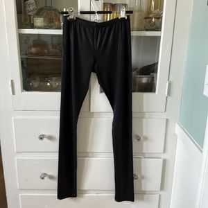 Members Only black leather like leggings M